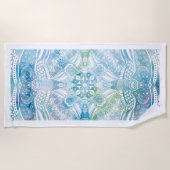 Monogram Owl Mandala Beach Towel Strandlaken (Voorkant)