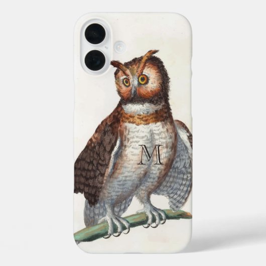 Monogram Owl Persoonlijke iPhone 5 Hoesje (Achterkant)