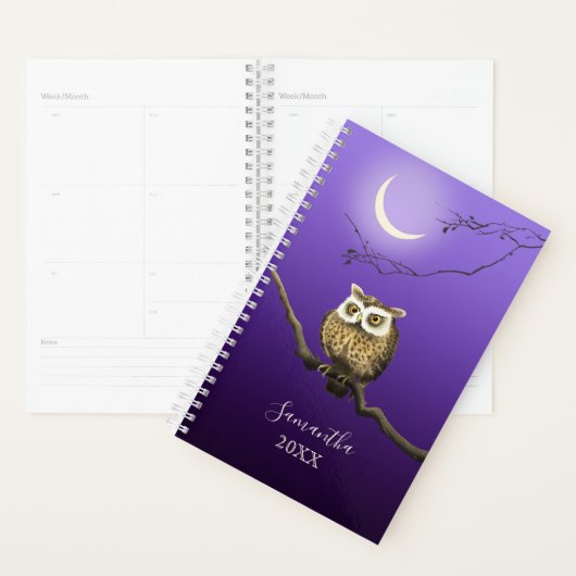 Monogram Own Night Moonlight Deep Blue Planner (Devant avec enveloppe)