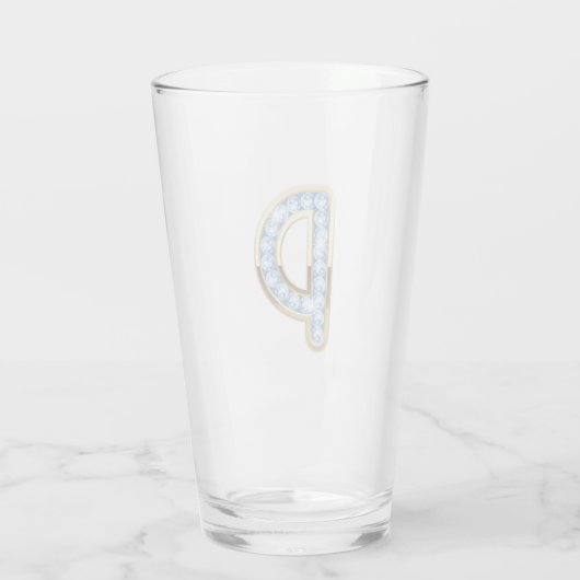 Monogram P - 16 oz glas (Achterkant)