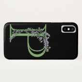 Monogram P lavender Eucalyptus Case-Mate iPhone Case (Achterkant (horizontaal))