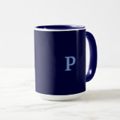 Monogram P Navy Blue Combo-Mok Mok (Voorkant rechts)