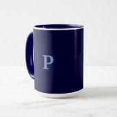 Monogram P Navy Blue Combo-Mok Mok (Voorkant links)