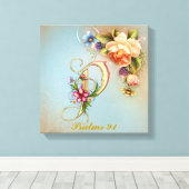 Monogram P Premium Wrapped Canvas (gloss) Afdruk (Insitu (Houten vloer))