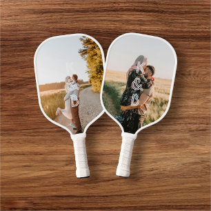 Monogram paar foto pickleball paddle