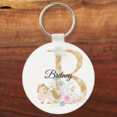 Monogram paard schattige florese paardensportnaam sleutelhanger (Voorkant)