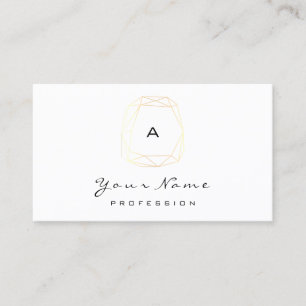Monogram Paardebloem Diamant Wit Goud Blogger Afsprakenkaartje