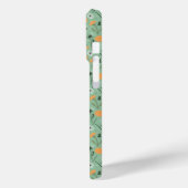 Monogram paardenbloem bloeit Sinaasappel bloemmoti Case-Mate iPhone Case (Achterkant / Links)