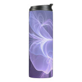 Monogram Paars Abstract Modern Fractal Thermosbeker (Gedraaid links)