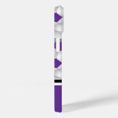 Monogram Paars Black Voetbal Patroon Case-Mate iPhone Case (Achterkant / Rechts)