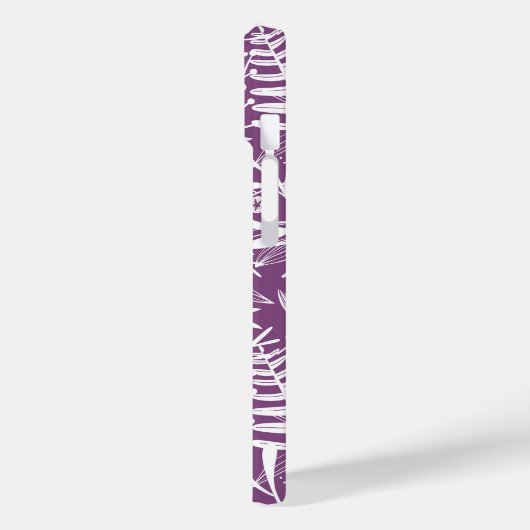 Monogram Paars Botanisch Case-Mate iPhone Case (Achterkant / Links)