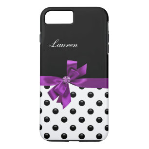 Monogram Paars Bow iPhone 5 Hoesje
