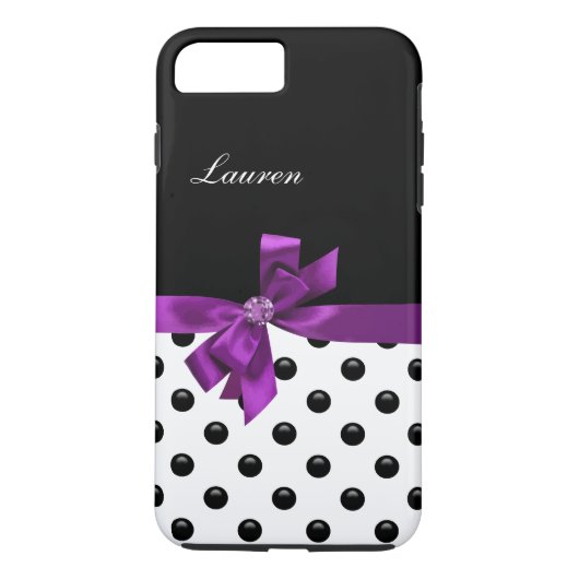 Monogram Paars Bow iPhone 5 Hoesje (Achterkant)