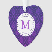 Monogram Paars Damask Ornament (voorkant)