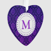 Monogram Paars Damask Ornament (voorkant)