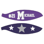 Monogram Paars, Grijs en Wit Basketbal (Panelen)