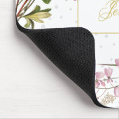 Monogram Paars Lila Roze Bouquet Chic Muismat (Hoek)