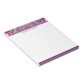 Monogram Paars Mandala Colorful Notitieblok (Schuin)