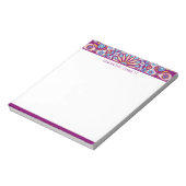 Monogram Paars Mandala Colorful Notitieblok (Gedraaid)