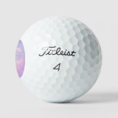 Monogram Paars Roze Gradiënt Hart Golfballen (Logo)