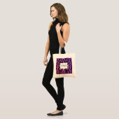 Monogram Paars/roze Zebrastripes Tas (Voorkant (model))