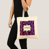 Monogram Paars/roze Zebrastripes Tas (Voorkant (product))