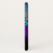 Monogram Paars Turquoise Fractal iPhone X Hoesje (Achterkant/links)