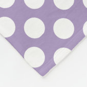 Monogram Paars White Trendy Fun Polka Dot Pattern Fleece Deken (Hoek)