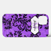 Monogram Paars zwarte scheuren iPad 2/3/4 Case-Mate iPhone Case (Achterkant (horizontaal))