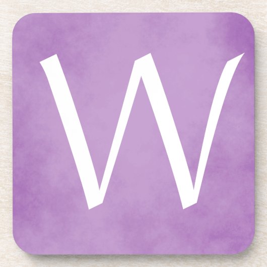  monogram paarse bier onderzetter (Voorkant)