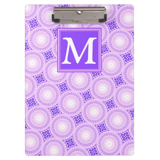 Monogram paarse cirkels klembord (Voorkant)