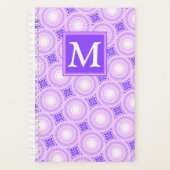 Monogram paarse cirkels planner (Voorkant)