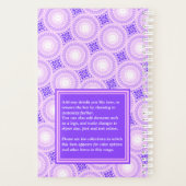 Monogram paarse cirkels planner (Achterkant)
