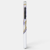 Monogram Paarse en goudmarmer Case-Mate iPhone Case (Achterkant/links)