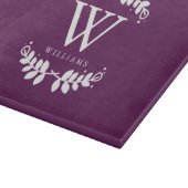Monogram Paarse Familie Snijplank (Hoek)