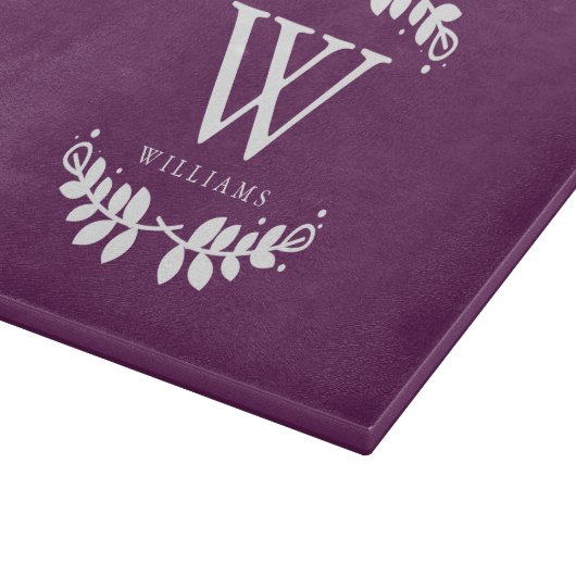 Monogram Paarse Familie Snijplank (Hoek)