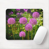 Monogram Paarse groep van Allium Flowers Muismat (Met muis)