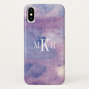 Monogram   Paarse Haze II iPhone X Hoesje