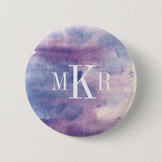 Monogram | Paarse Haze II Ronde Button 5,7 Cm (Voorkant)