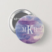 Monogram | Paarse Haze II Ronde Button 5,7 Cm (Voorkant /achterkant)