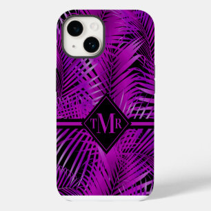 Monogram Paarse Palm iPhone 14 Hoesje
