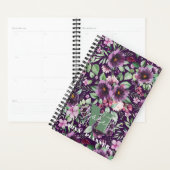 Monogram Paarse pioenen Planner (Display)