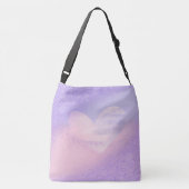 Monogram Paarse Roze Gradiënt Hart Crossbody Tas (Achterkant)