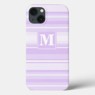 Monogram paarse strepen Case-Mate iPhone hoesje