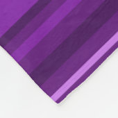 Monogram paarse strepen fleece deken (Hoek)