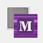 Monogram paarse strepen magneet (Voorkant / Achterkant)