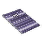 Monogram paarse strepen notitieboek (Rechterzijde)