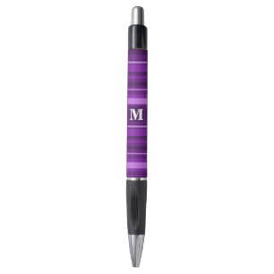 Monogram paarse strepen pen