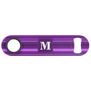 Monogram paarse strepen speed flessenopener