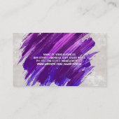 Monogram | Paarse verf geborsteld Afsprakenkaartje (Achterkant)